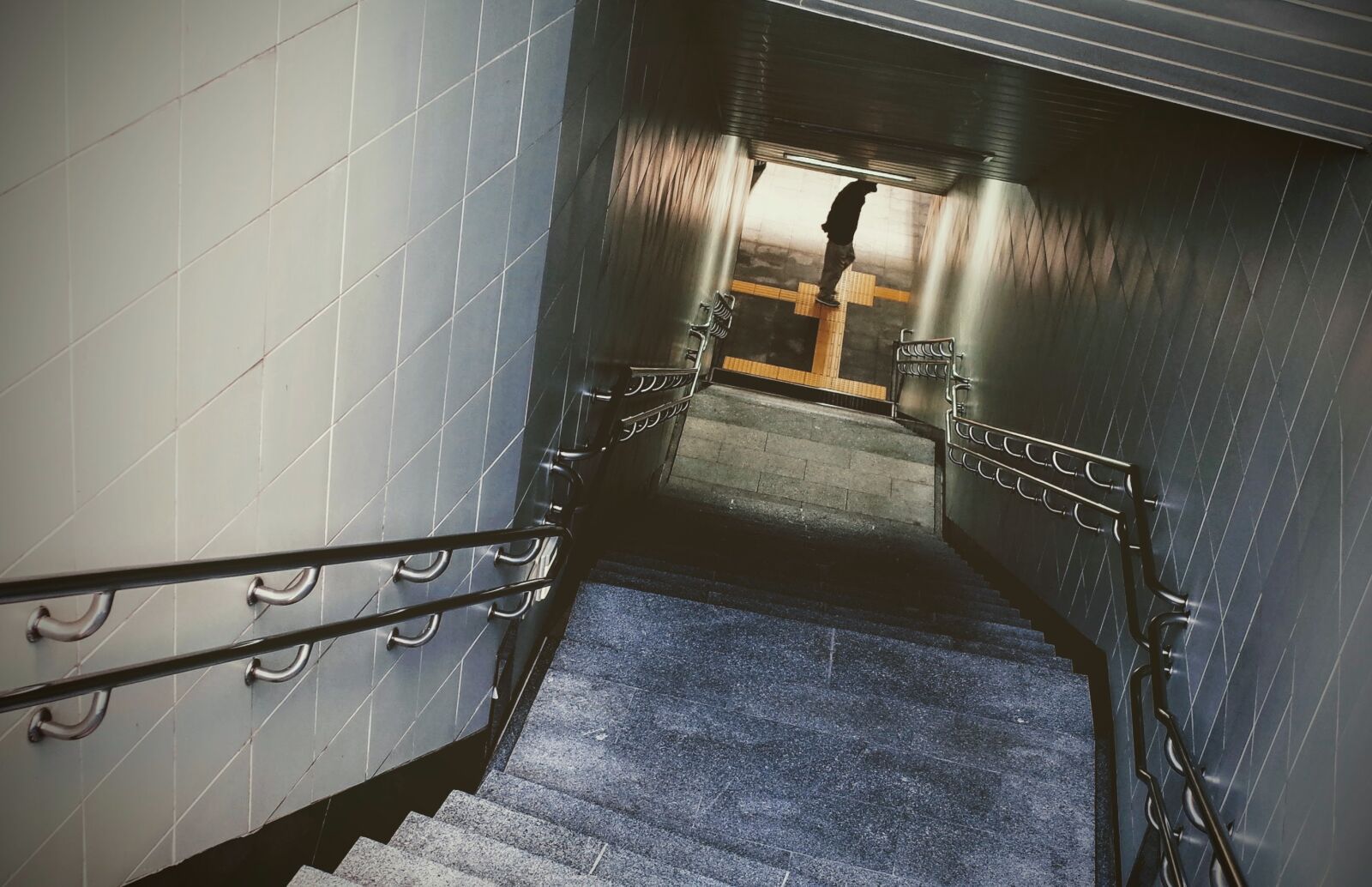 Ricoh GR II sample photo. Stairs, people, man photography