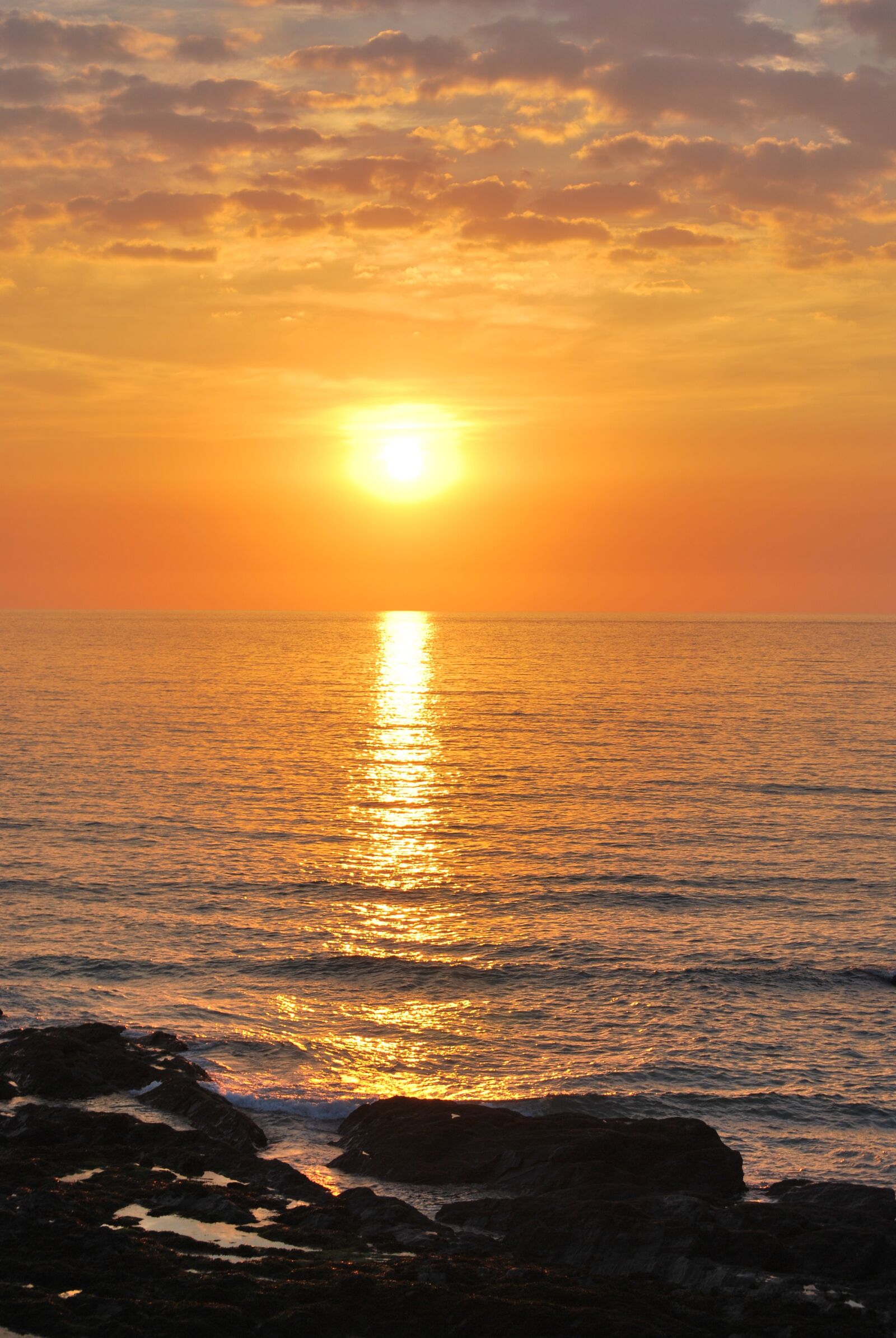 Nikon D60 sample photo. Sunset, cornwall, sea photography