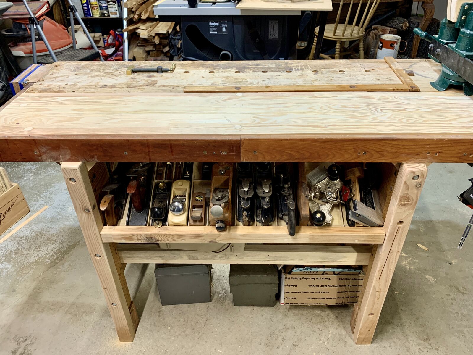 Apple iPhone XS sample photo. Workbench, carpentry, woodwork photography