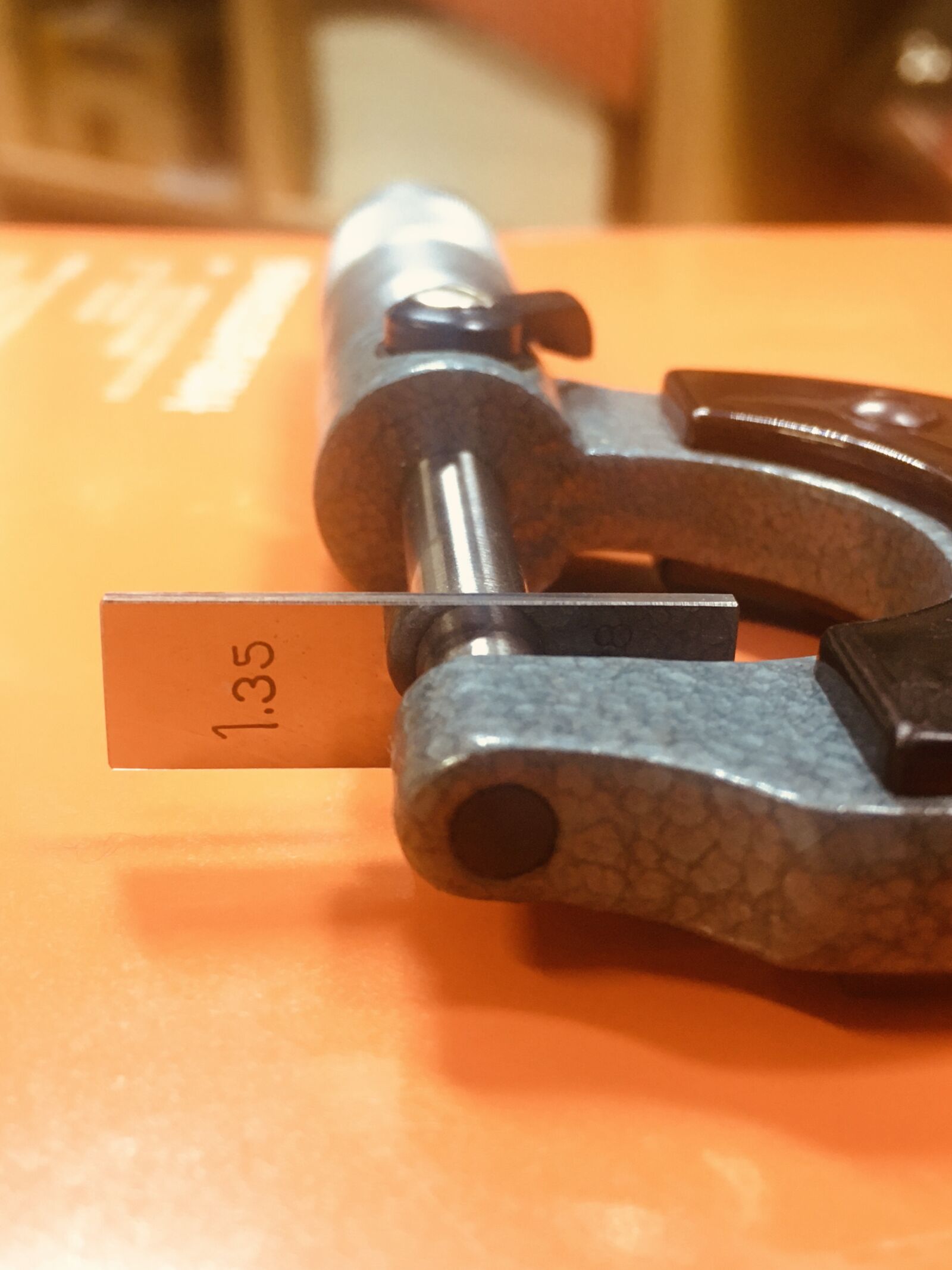 Apple iPhone 6s sample photo. Micrometer, gage block, measuring photography