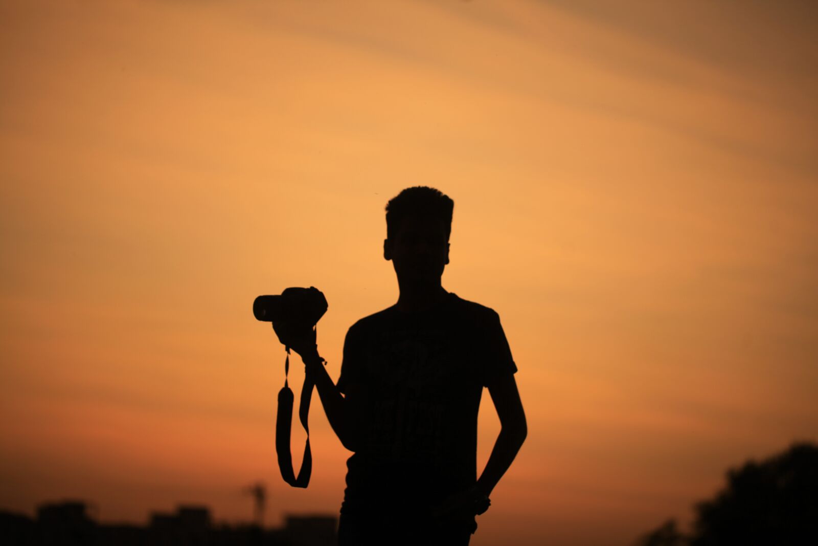Canon EOS 5D Mark II sample photo. Evening, colours, silhouette photography