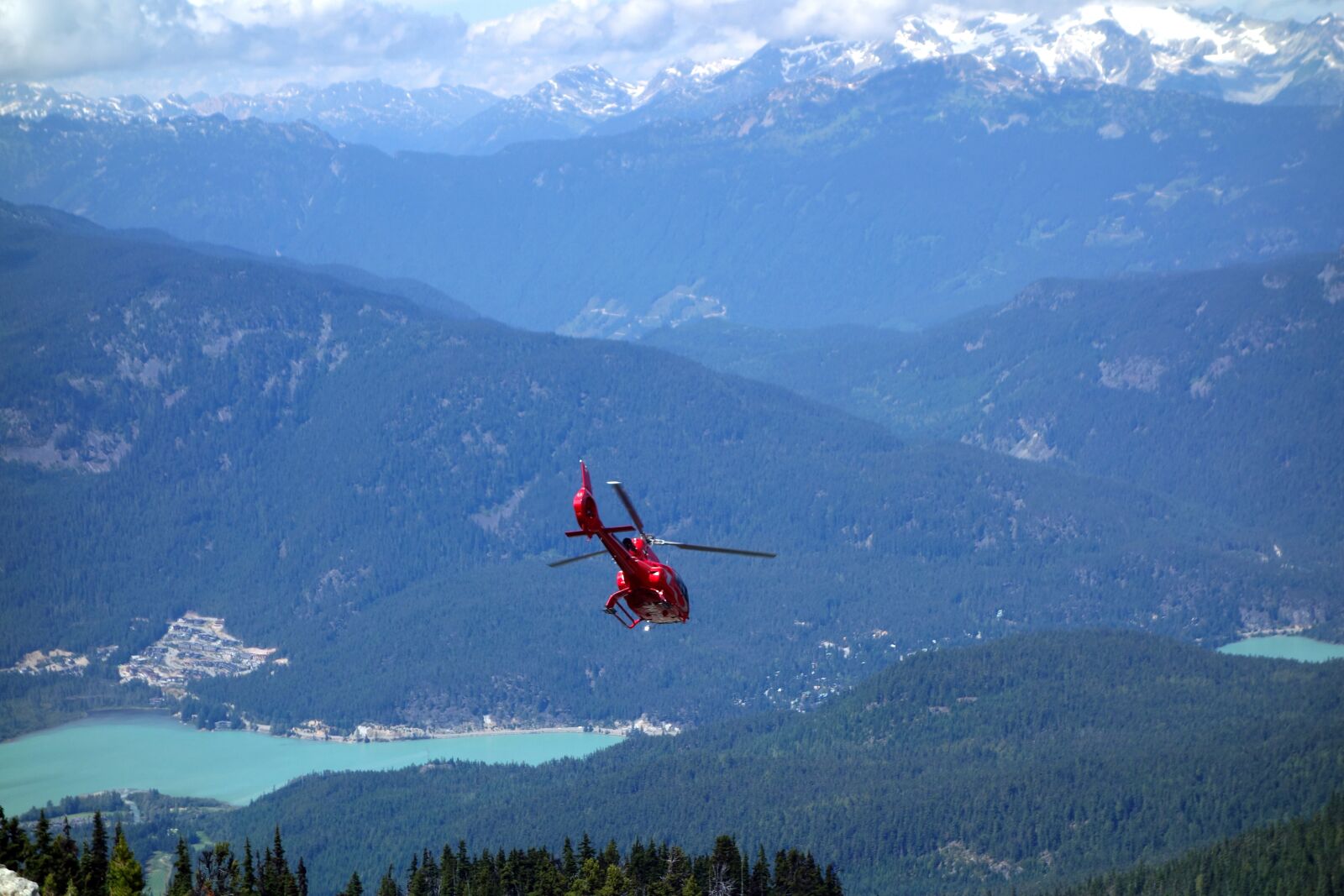 Sony Cyber-shot DSC-RX100 sample photo. Helicopter, mountains, aircraft photography