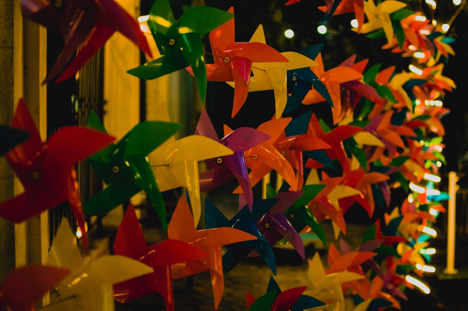 Nikon D90 sample photo. Pinwheel, nighttime, night photography
