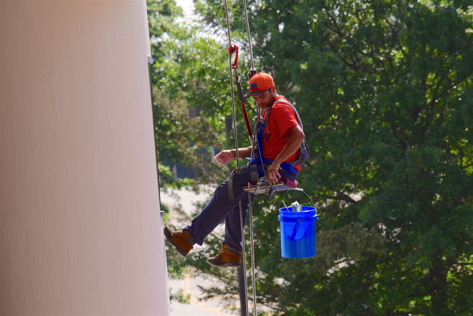 Nikon D3300 sample photo. Window washer, man, washer photography