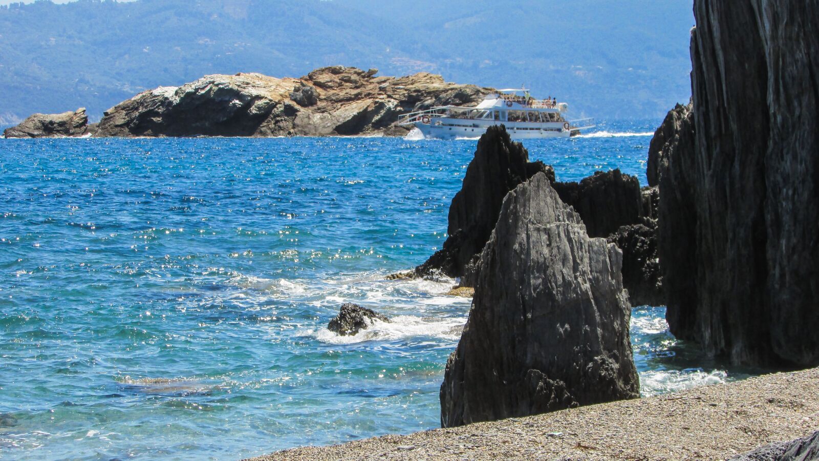 Canon PowerShot SX400 IS sample photo. Greece, skiathos, rock photography