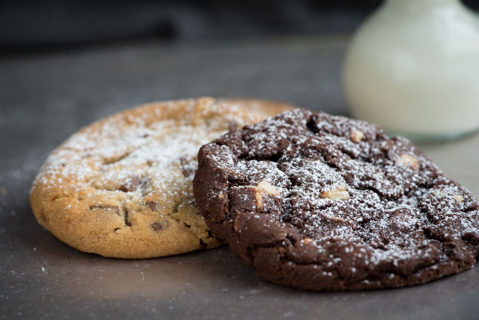 Nikon D750 sample photo. Cookies, two, chocolate cookie photography