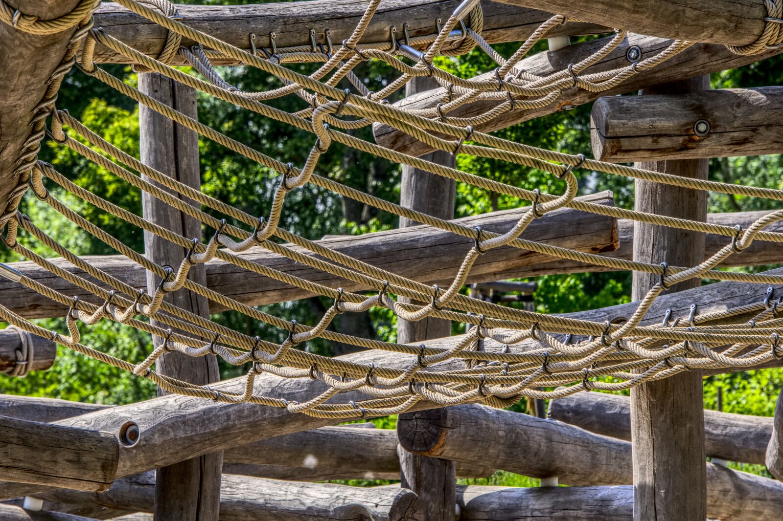 Sony a6000 sample photo. Playground, wood trunks, wood photography
