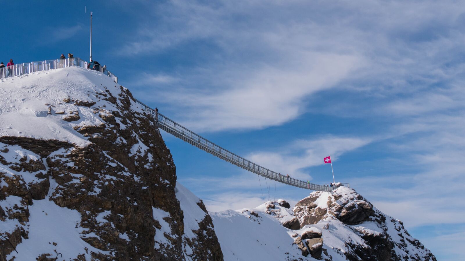 Panasonic DMC-G81 sample photo. Suspension bridge, mountains, valais photography