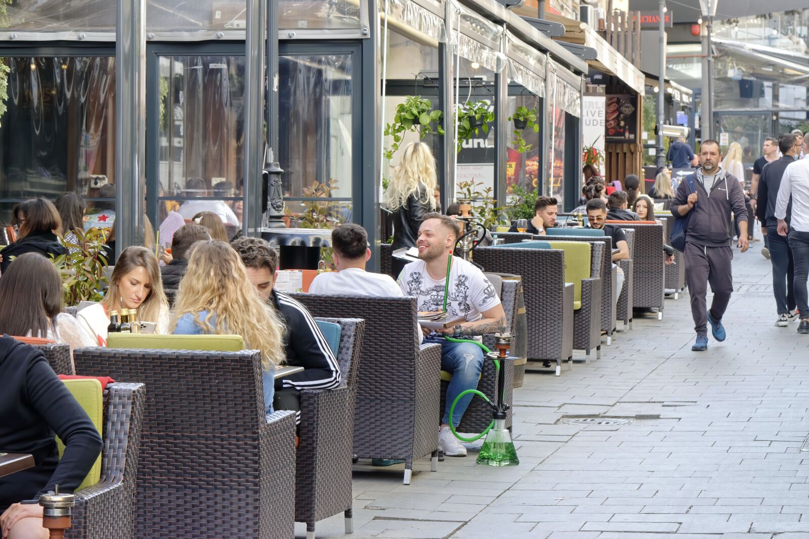 Nikon D5300 sample photo. Terrace, street, people photography