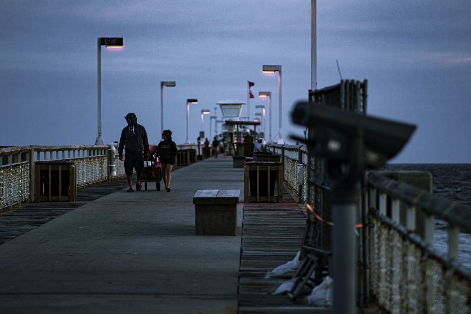 Sony a6000 sample photo. Pier, fishing, ocean photography