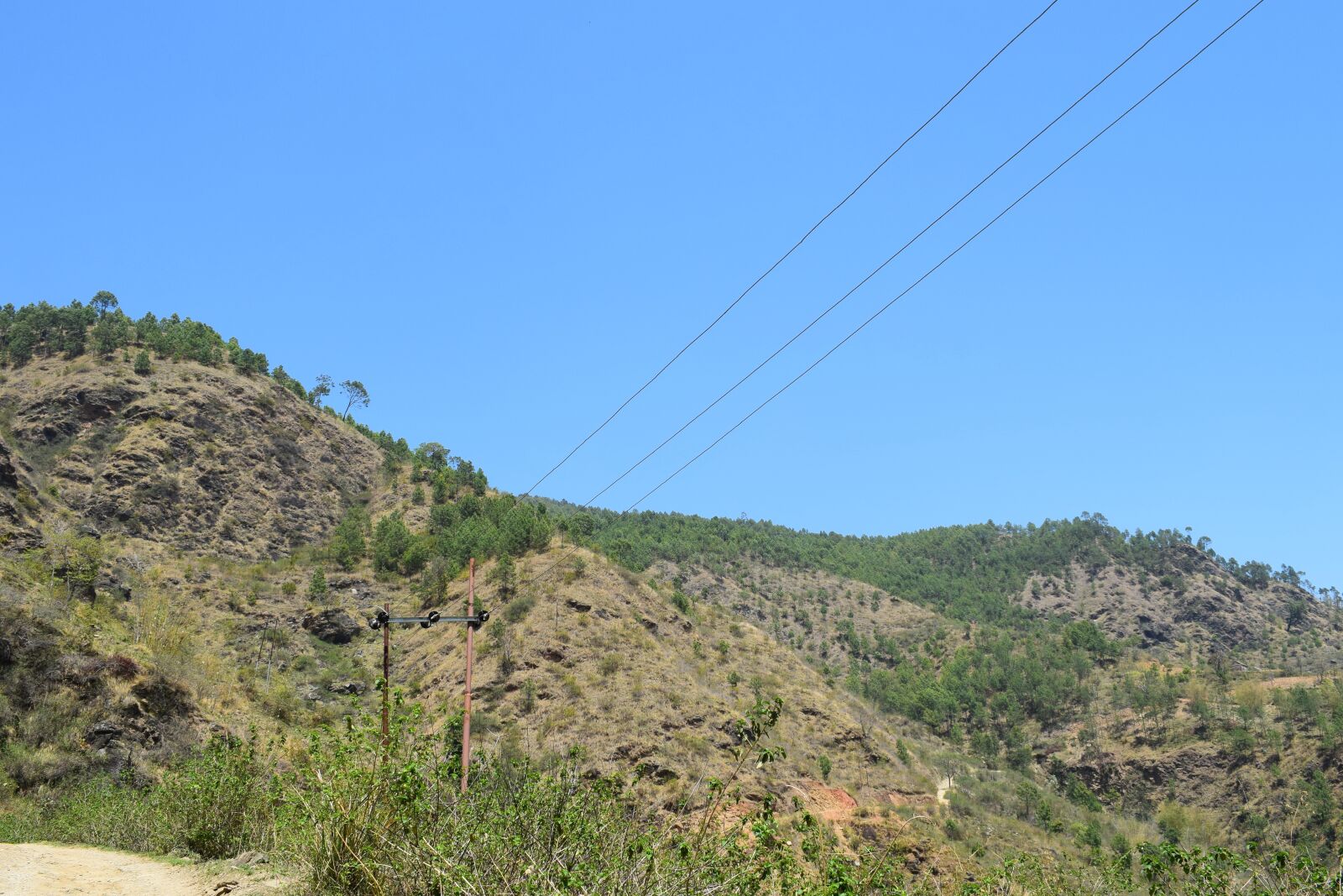 Nikon D5300 sample photo. Hill, with blue sky photography