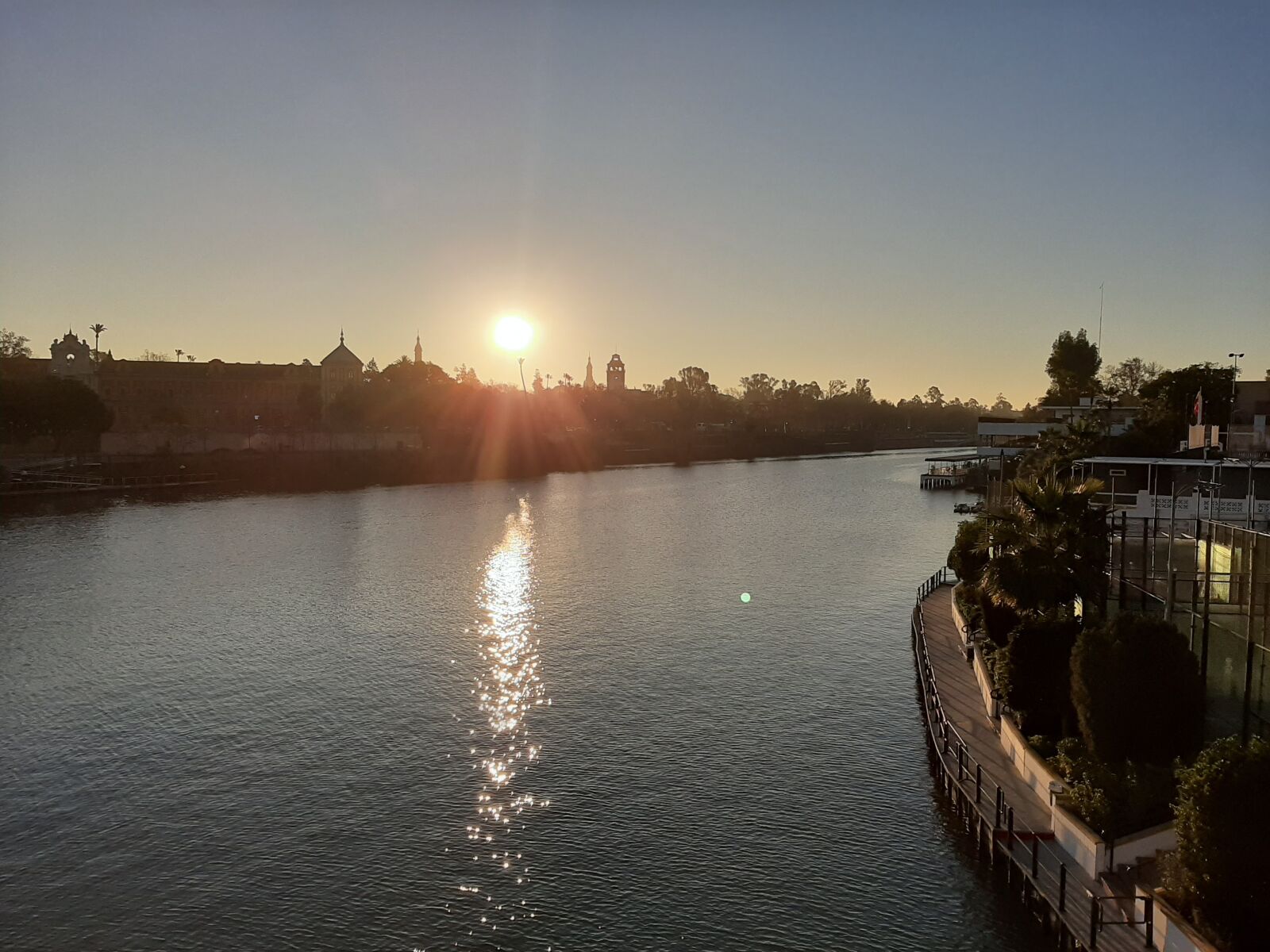 Samsung Galaxy A50 sample photo. Seville, river, sunset photography