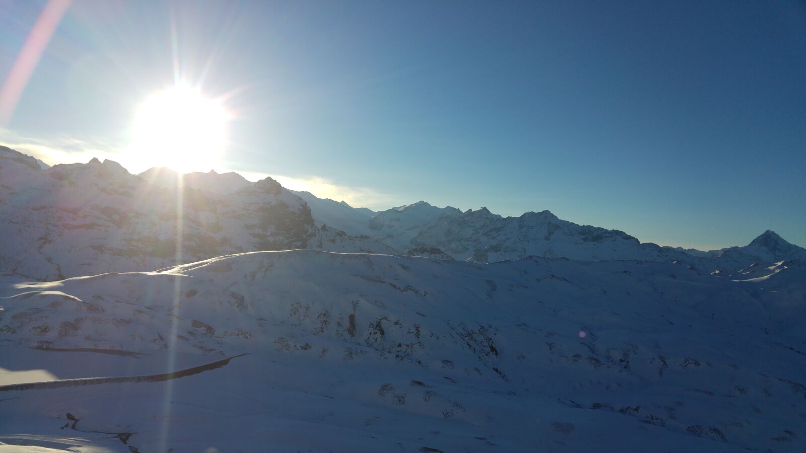 LG G4 sample photo. Snow, sky, sun, sunshine photography