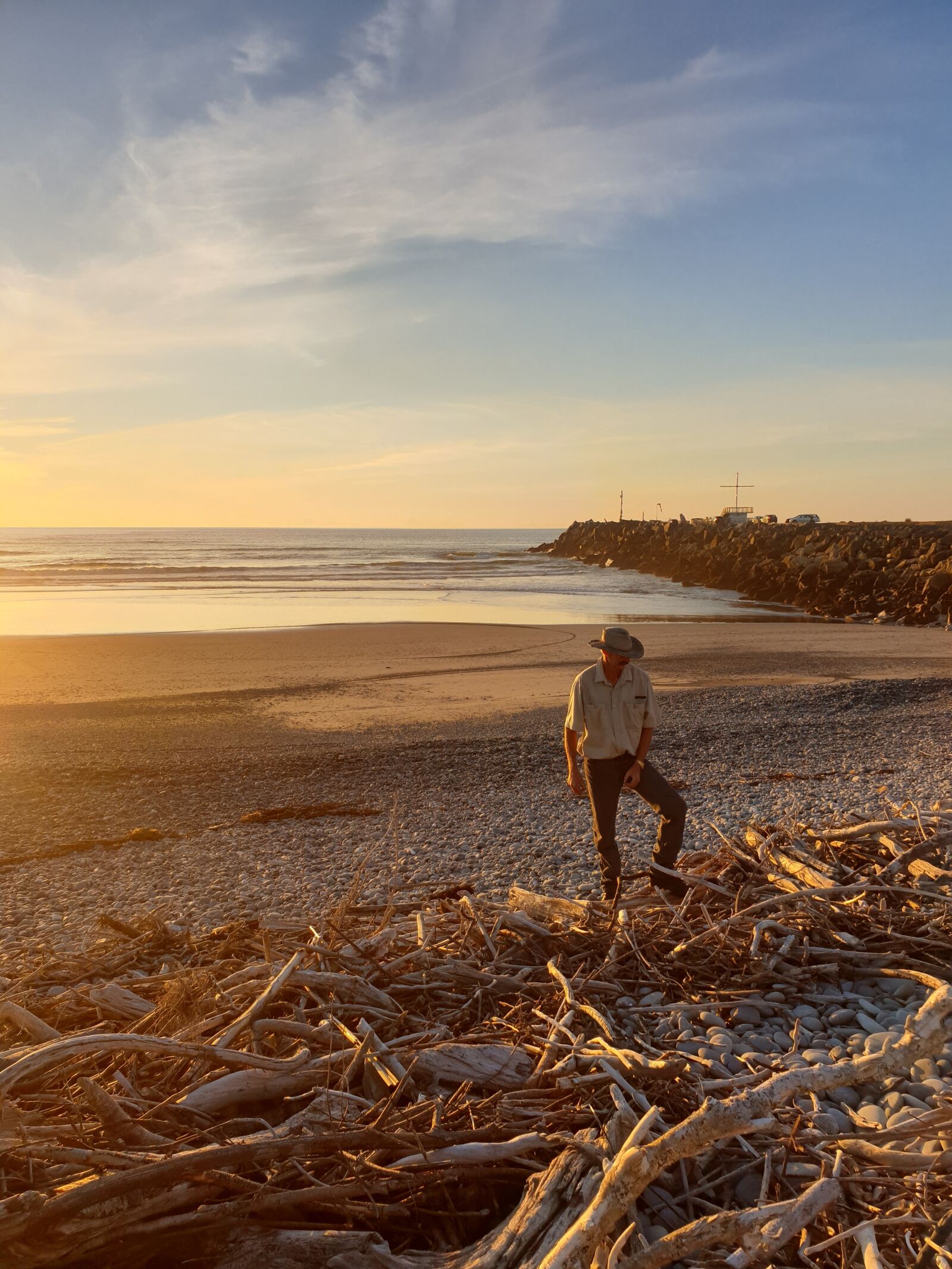 Samsung Galaxy S9+ sample photo. Beach, driftwood, man photography