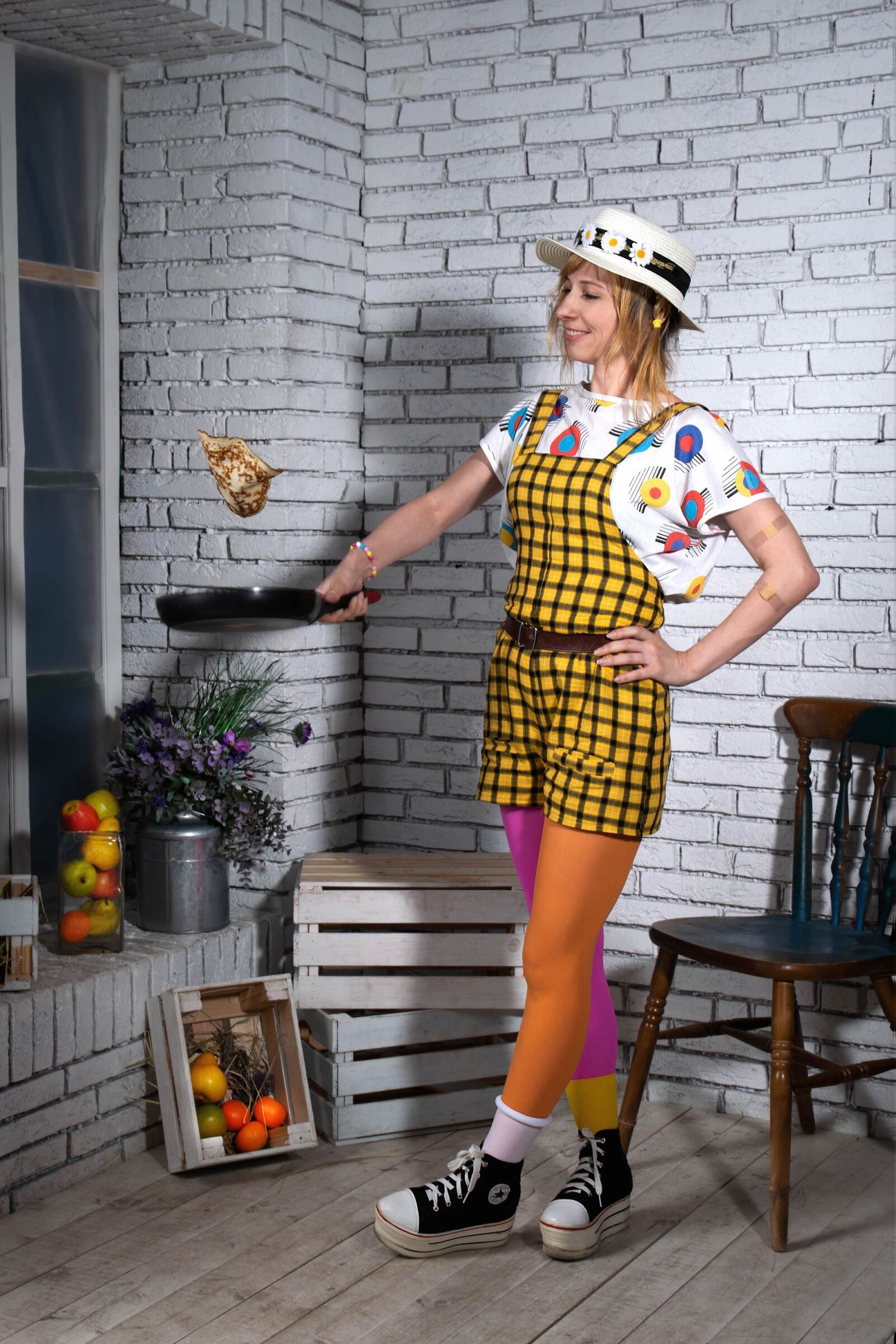 Nikon D5300 sample photo. Girl, pippi longstocking, frying photography