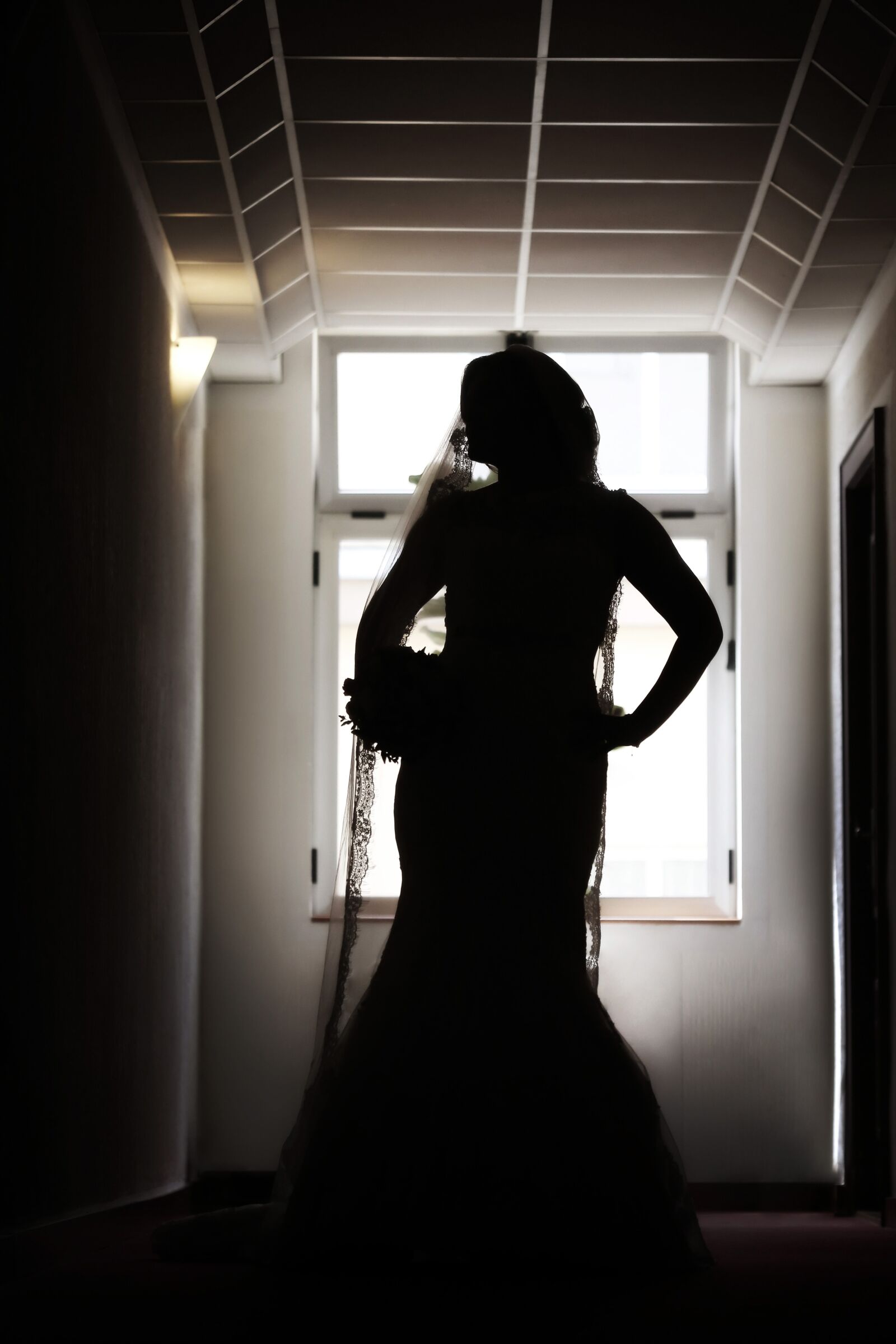 Canon EF 70-200mm F2.8L IS USM sample photo. Bride, dark, darkness, dress photography