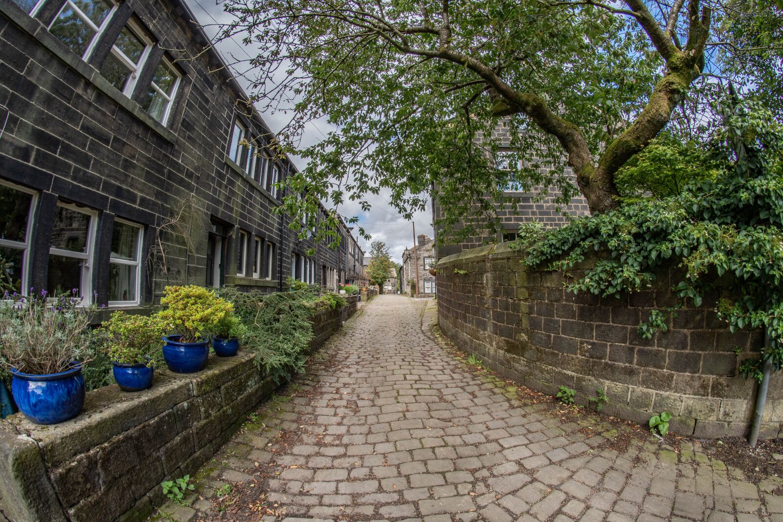 Nikon D500 sample photo. Heptonstall, fisheye, village photography