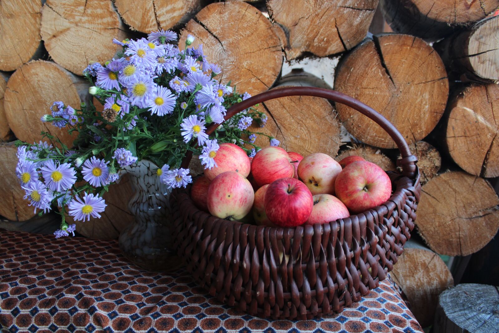 Canon EOS 600D (Rebel EOS T3i / EOS Kiss X5) sample photo. Apple, harvest, basket photography