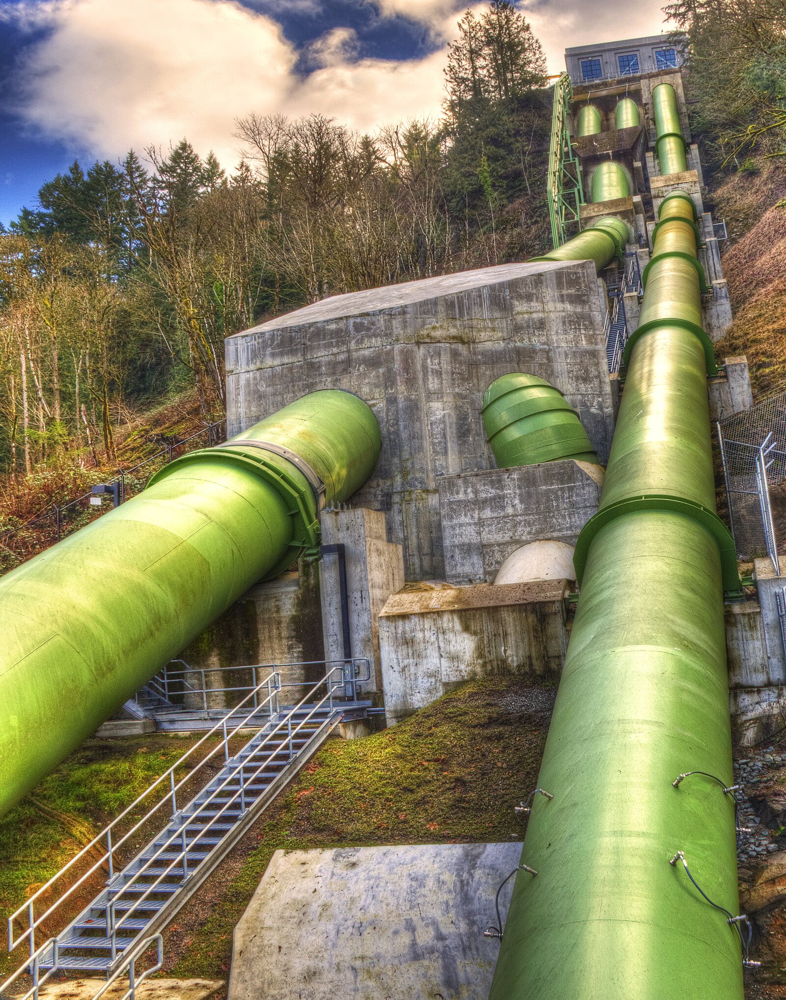 Nikon D5100 sample photo. Power plant feed pipes photography