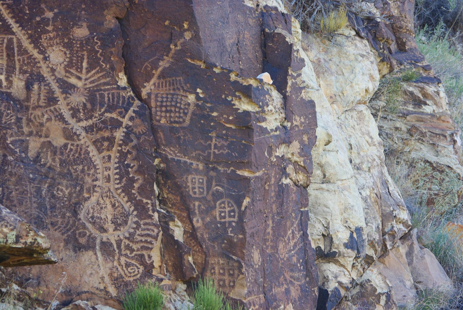 Pentax K200D sample photo. Petroglyphs, utah, parowan gap photography