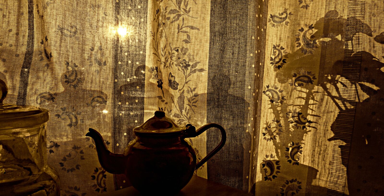 Sony Cyber-shot DSC-RX100 sample photo. Silhouette, window, curtain photography