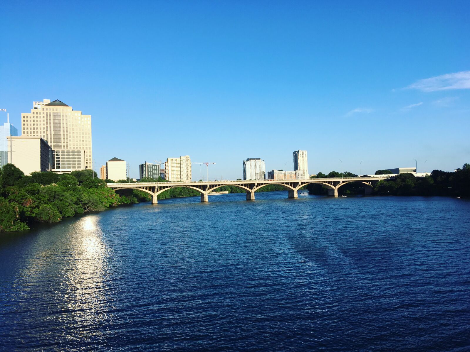 iPhone SE back camera 4.15mm f/2.2 sample photo. Bridge, water, texas photography