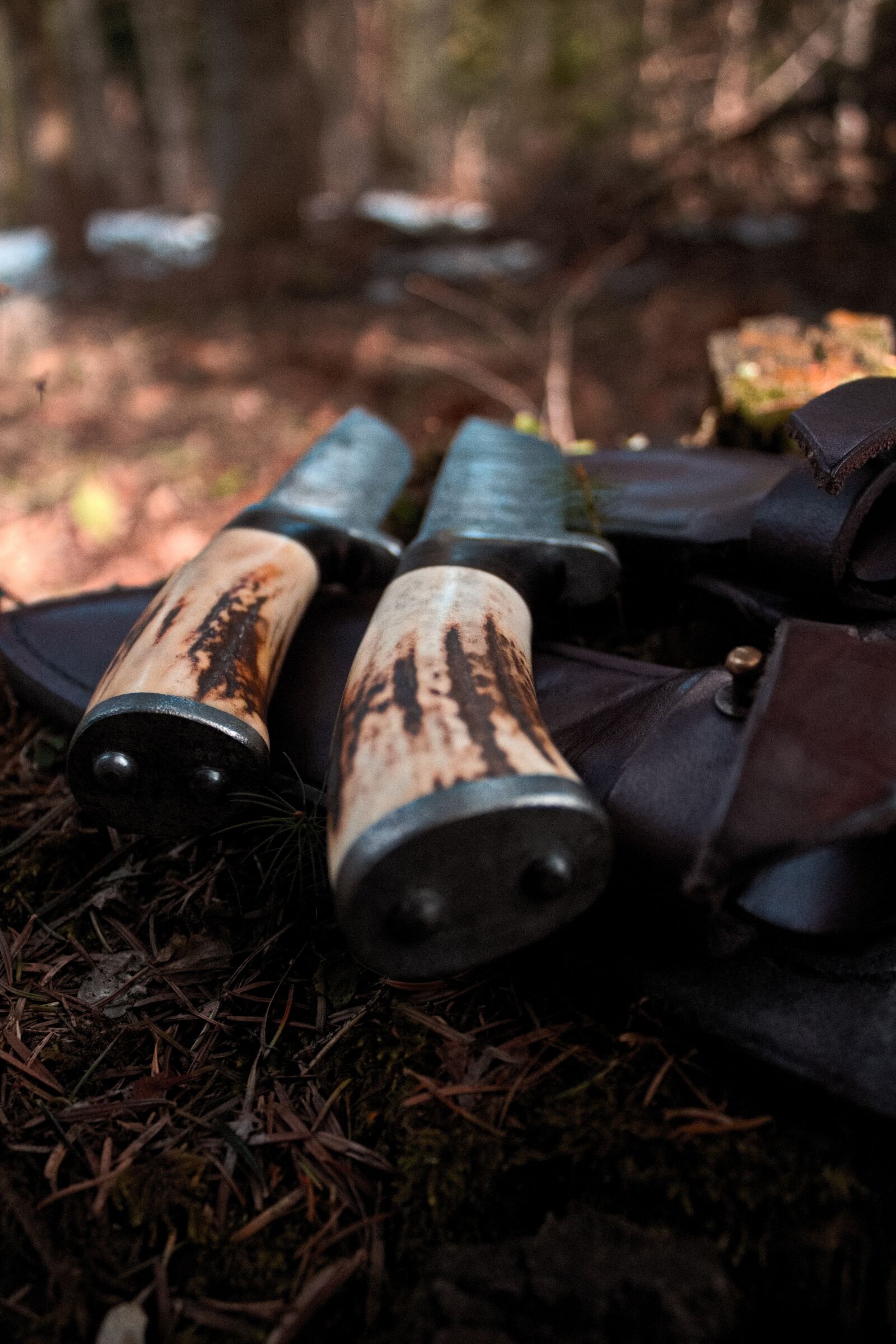 Canon EF-S 18-55mm F3.5-5.6 III sample photo. Knives, brothers, forest photography