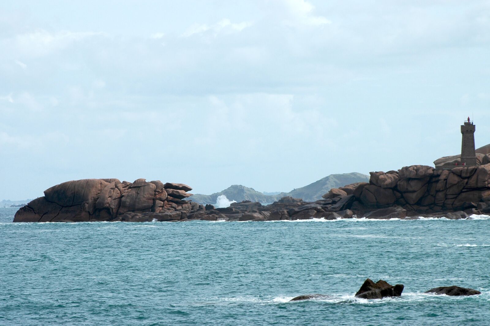 Nikon D70 sample photo. Headland, sea, lighthouse photography