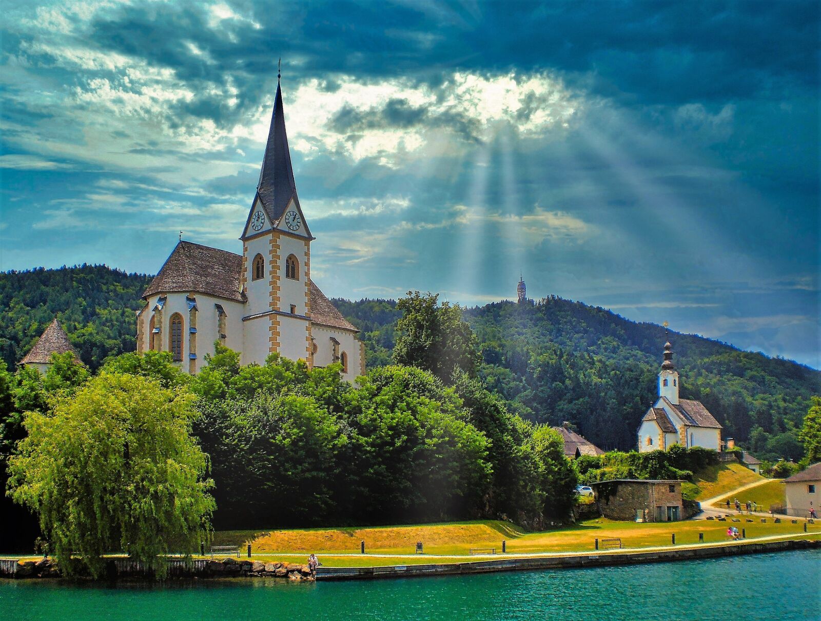 Olympus FE360,X875,C570 sample photo. Wörthersee, carinthia, pyramidenkogel photography
