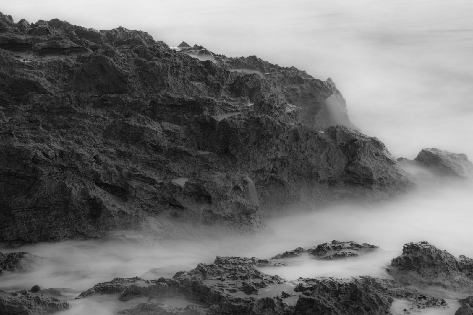 Canon EOS 70D sample photo. Fog, sea, rock photography