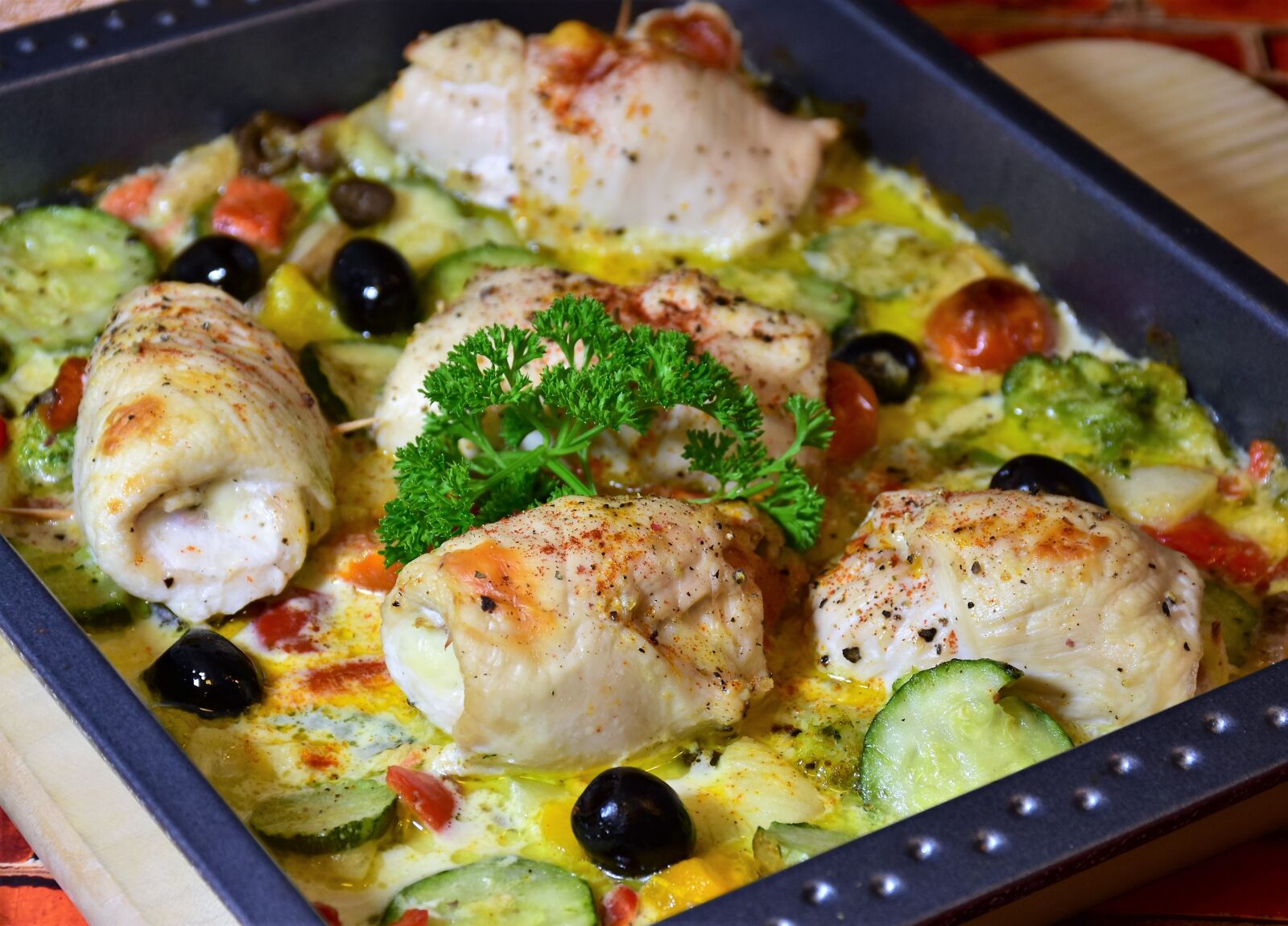 Nikon D7200 sample photo. Chicken, roulades, vegetables photography