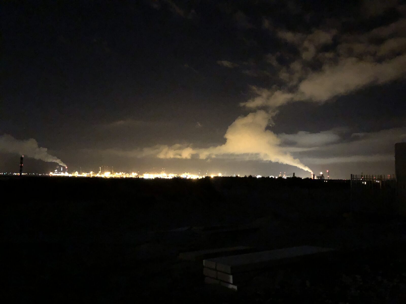iPhone X back dual camera 4mm f/1.8 sample photo. Industry by the sea photography