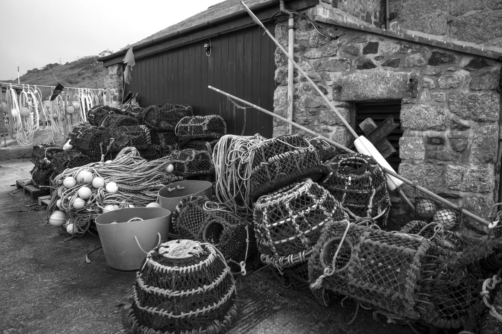 Canon EOS 5D Mark IV sample photo. Fishing nets, cornwall, fishing photography