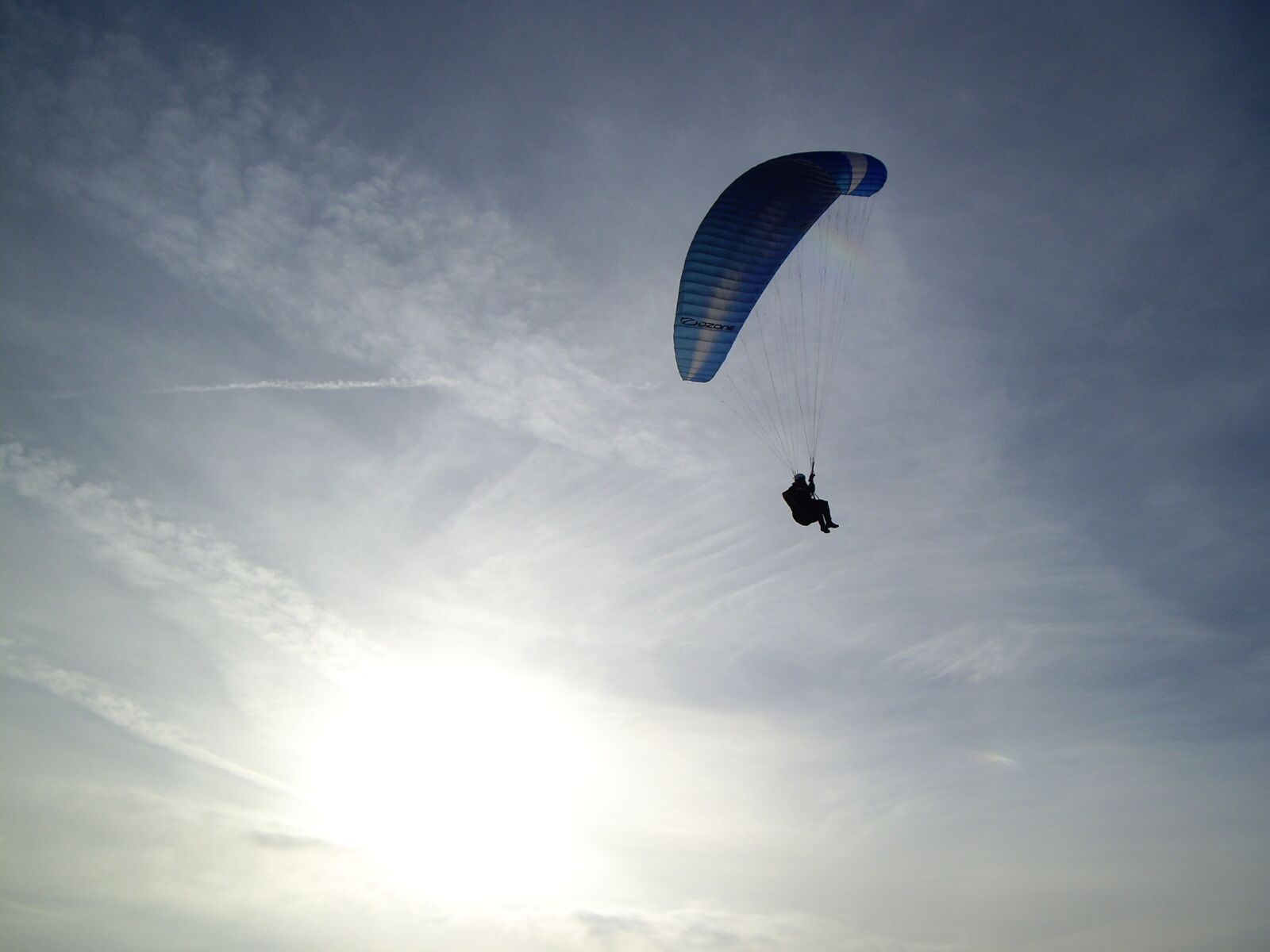 Pentax OPTIO S7 sample photo. Paragliding, flying, sunset photography