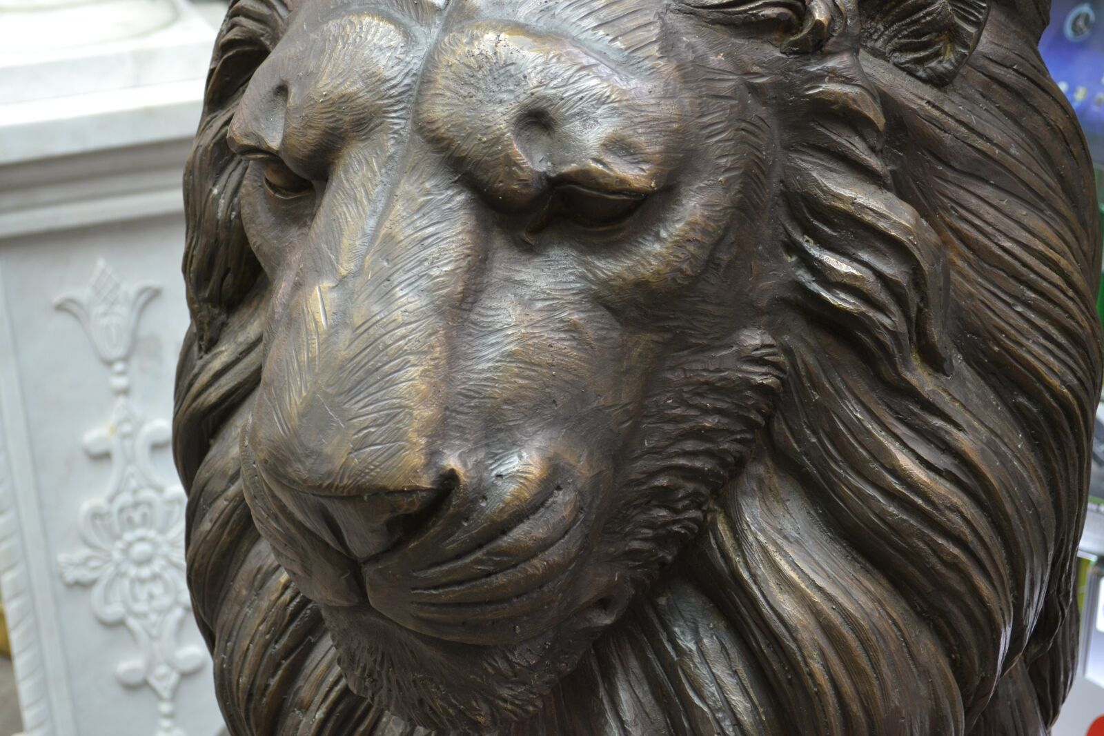 Nikon D3100 sample photo. Lion, statue, art photography