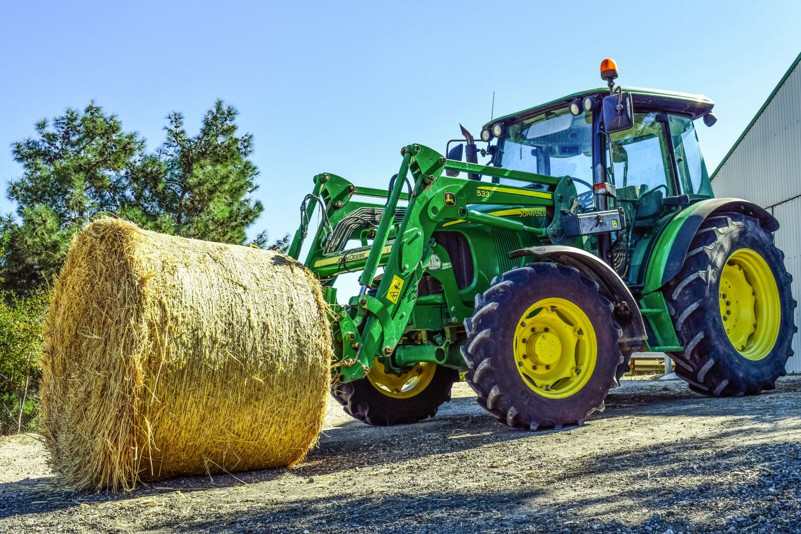 Nikon D3300 sample photo. Tractor, hay, bale photography