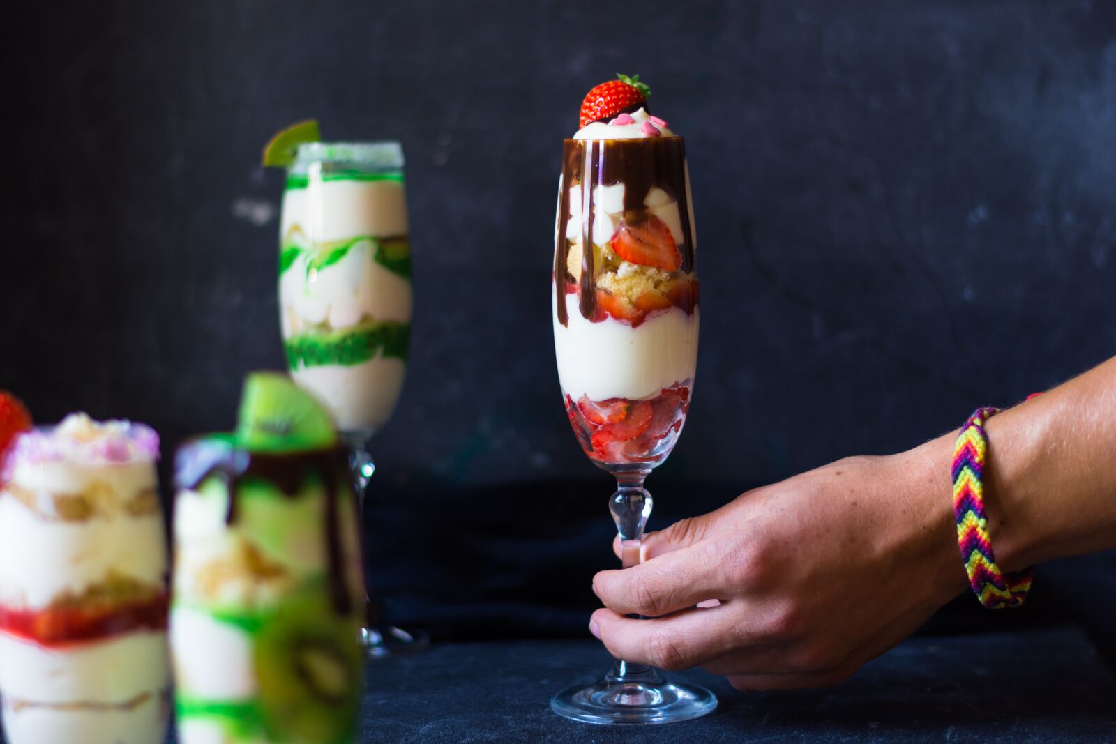 Nikon D7200 sample photo. Dessert, tiramisu, celebration photography