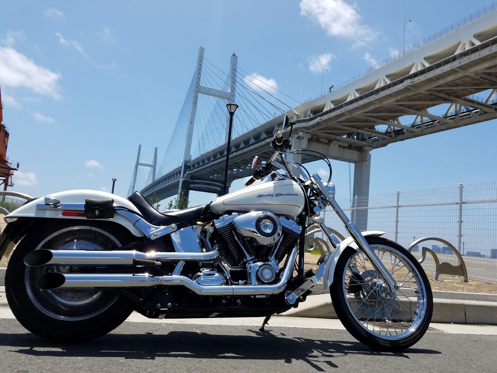 Samsung Galaxy S7 Edge sample photo. Motorcycle, yokohama, harley davidson photography