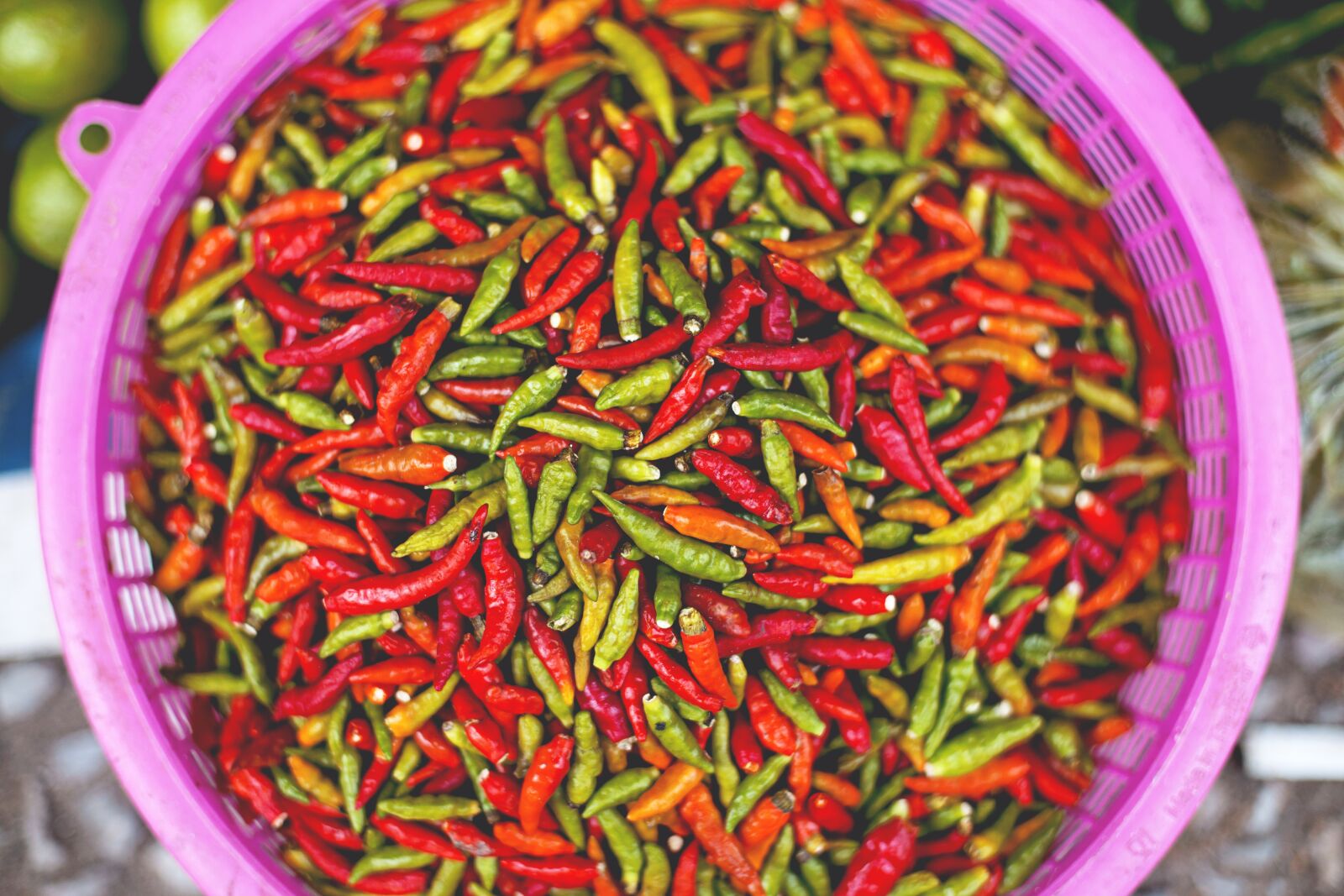 Canon EOS 6D + Canon EF 50mm F1.4 USM sample photo. Basket, chili peppers, chillies photography