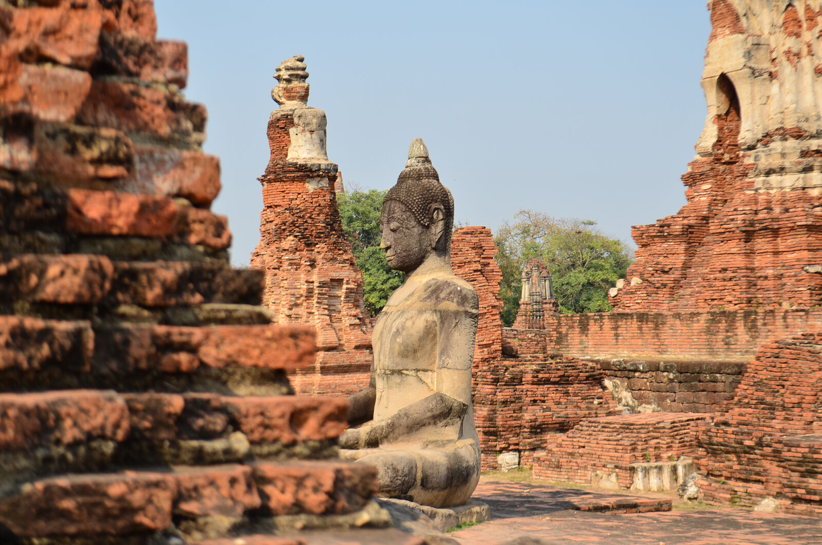 Nikon D5100 sample photo. Asia, ayutthaya, bricks, buddha photography