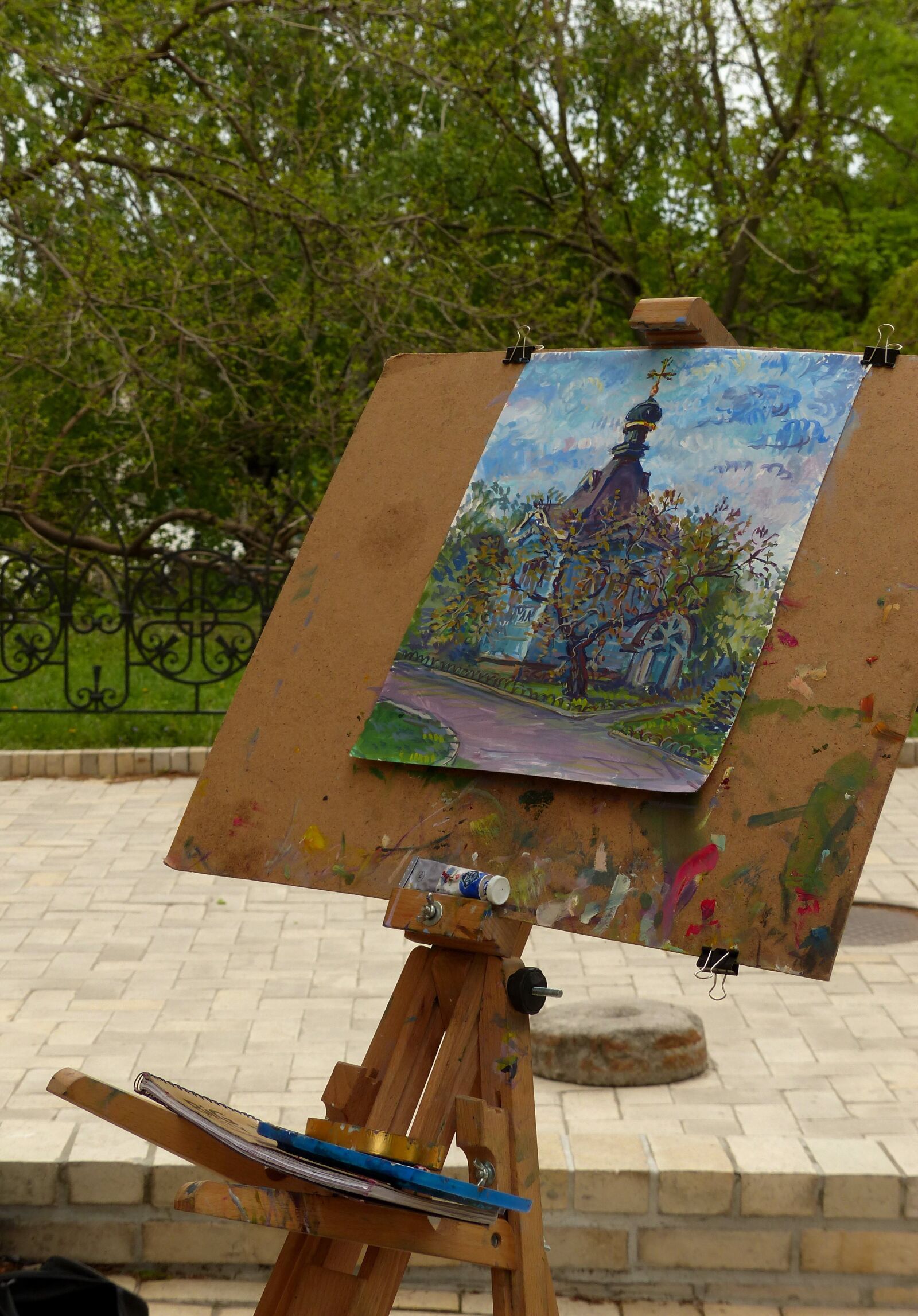 Panasonic Lumix DMC-FZ200 sample photo. Painting, picture, easel photography