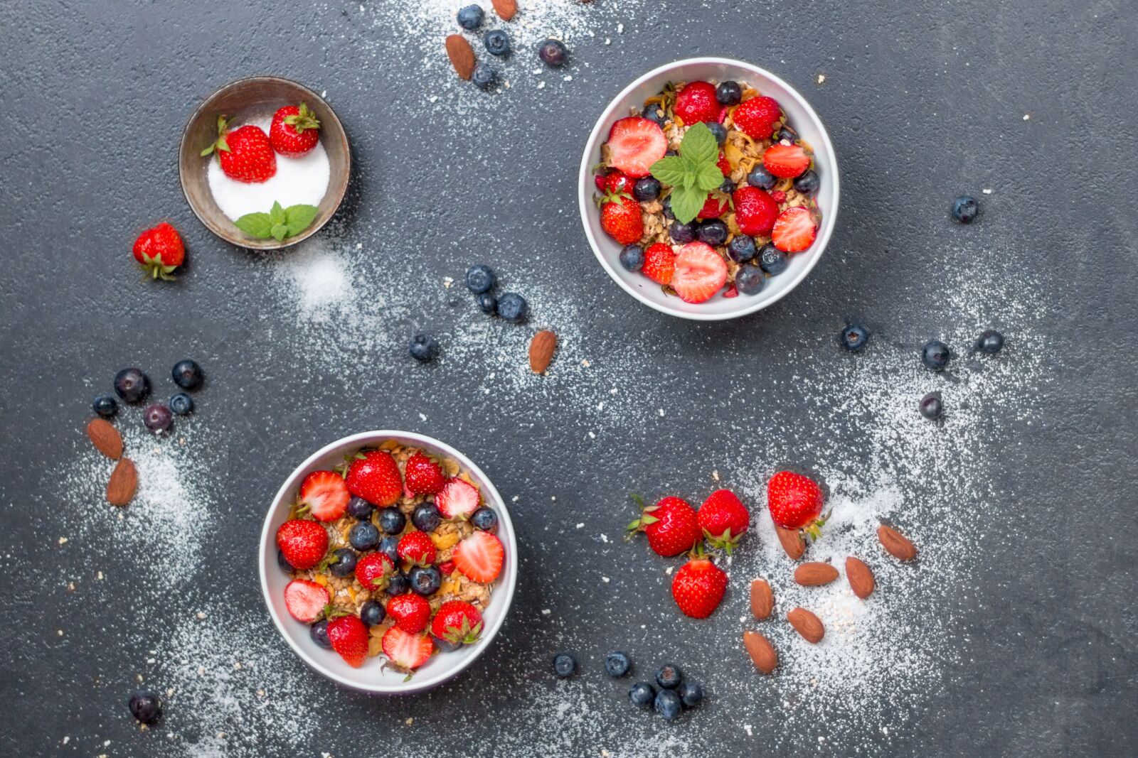 Canon EOS 70D + Canon EF 50mm F1.8 STM sample photo. Müesli, fruits, breakfast photography