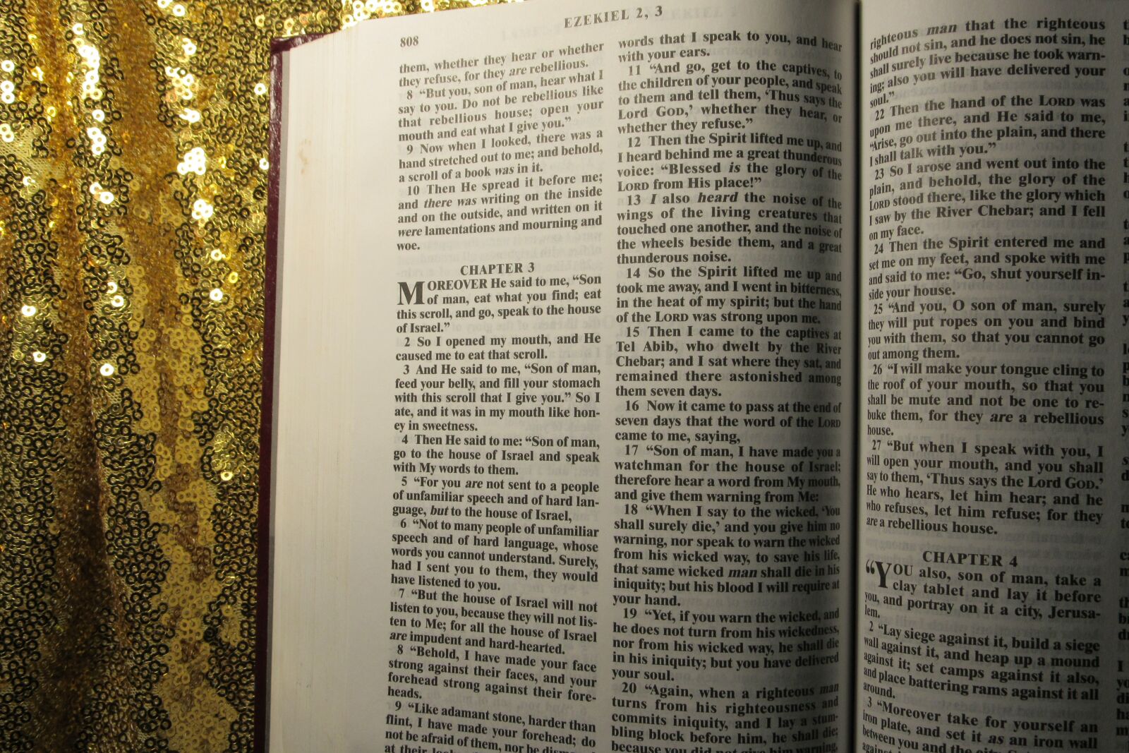 Canon PowerShot SX530 HS sample photo. Holy bible, gold, glitter photography