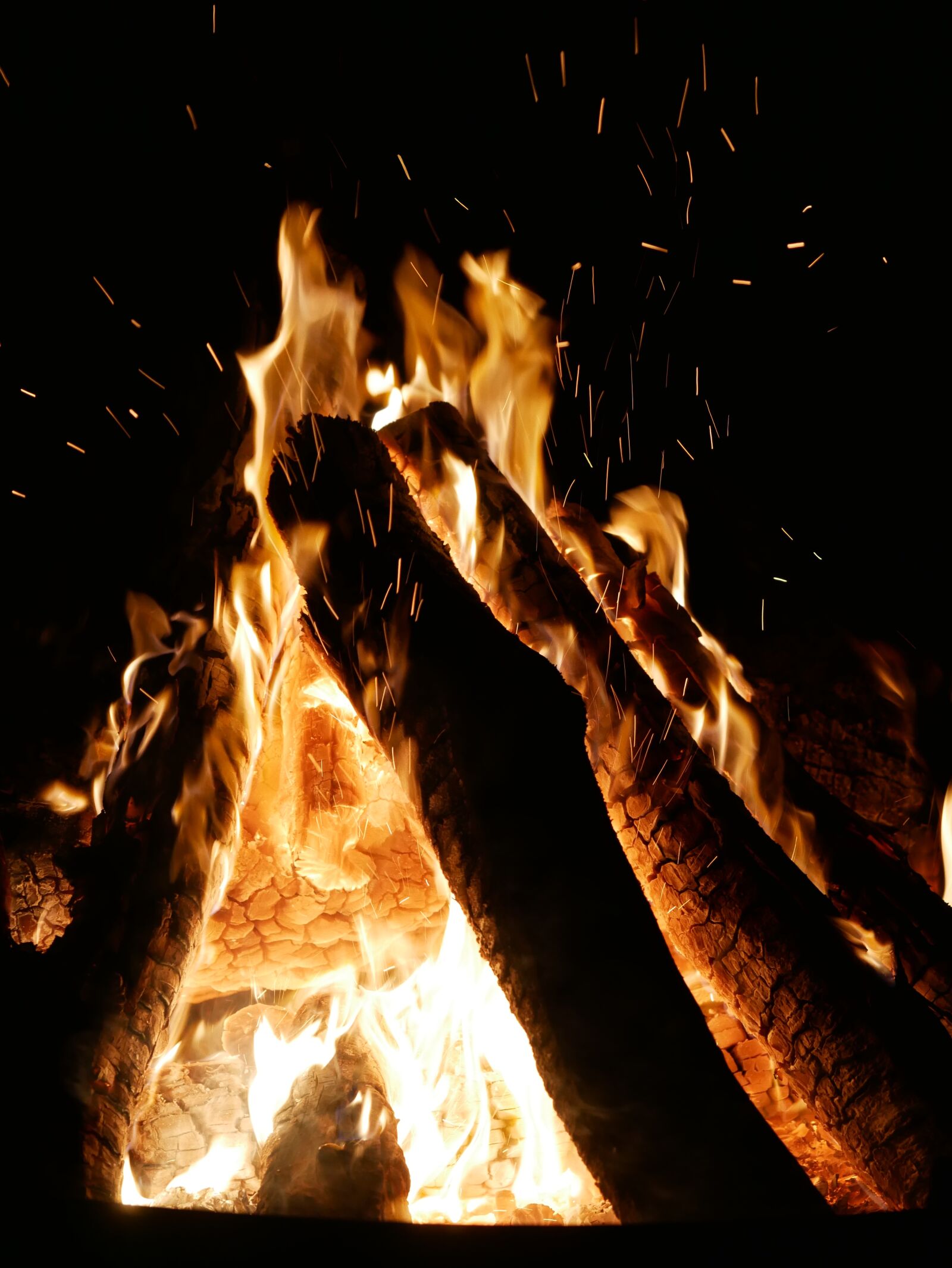 Panasonic Lumix DMC-GX85 (Lumix DMC-GX80 / Lumix DMC-GX7 Mark II) sample photo. Campfire, fire, embers photography