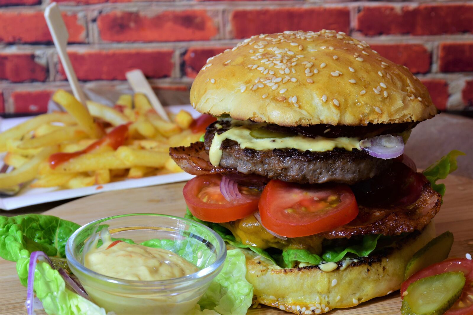 Nikon D7200 sample photo. Burger, hamburger, bbq photography
