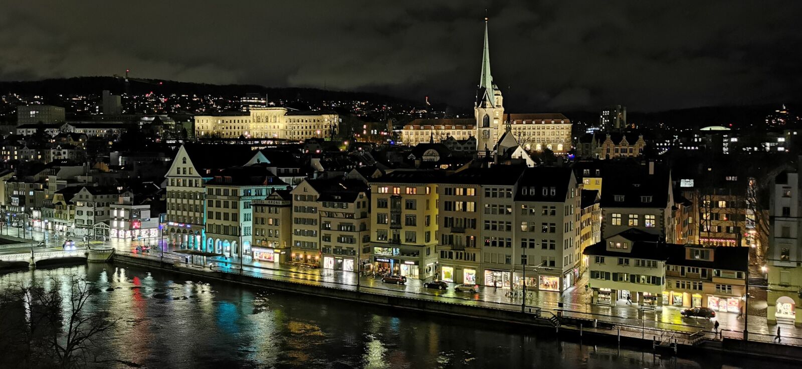 HUAWEI P30 Pro sample photo. Zurich, night photograph, lights photography