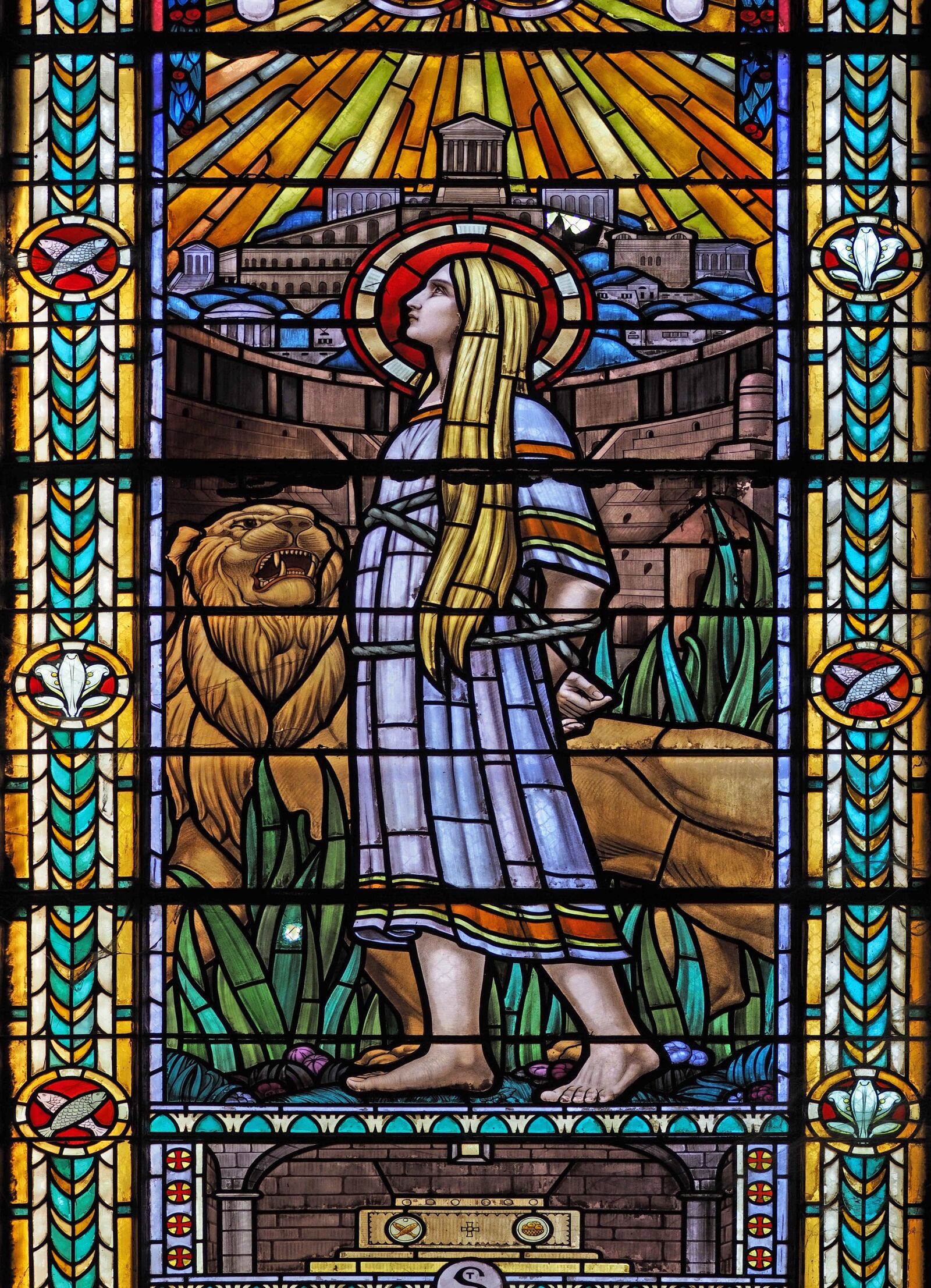 OLYMPUS 50mm Lens sample photo. Stained glass windows, religion photography