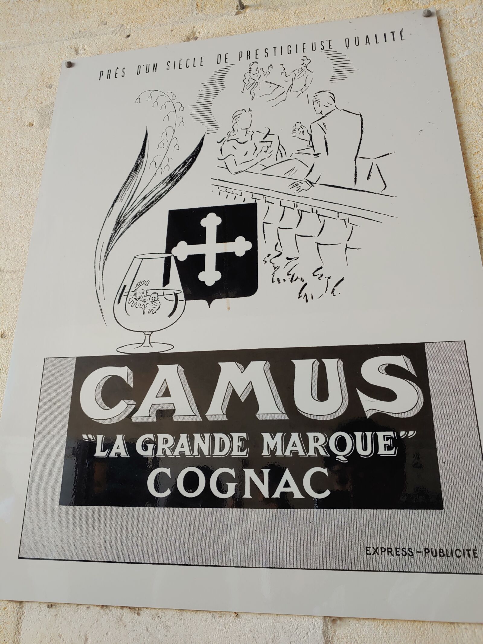 LG LM-V500N sample photo. Camus, sign, cognac photography