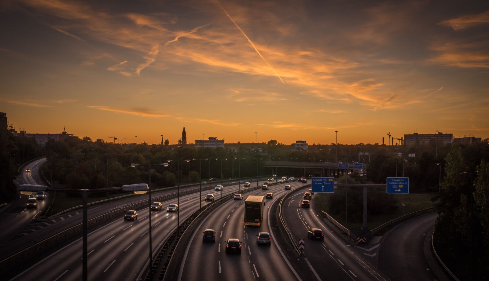 Pentax K-3 sample photo. Highway, evening traffic, sunset photography