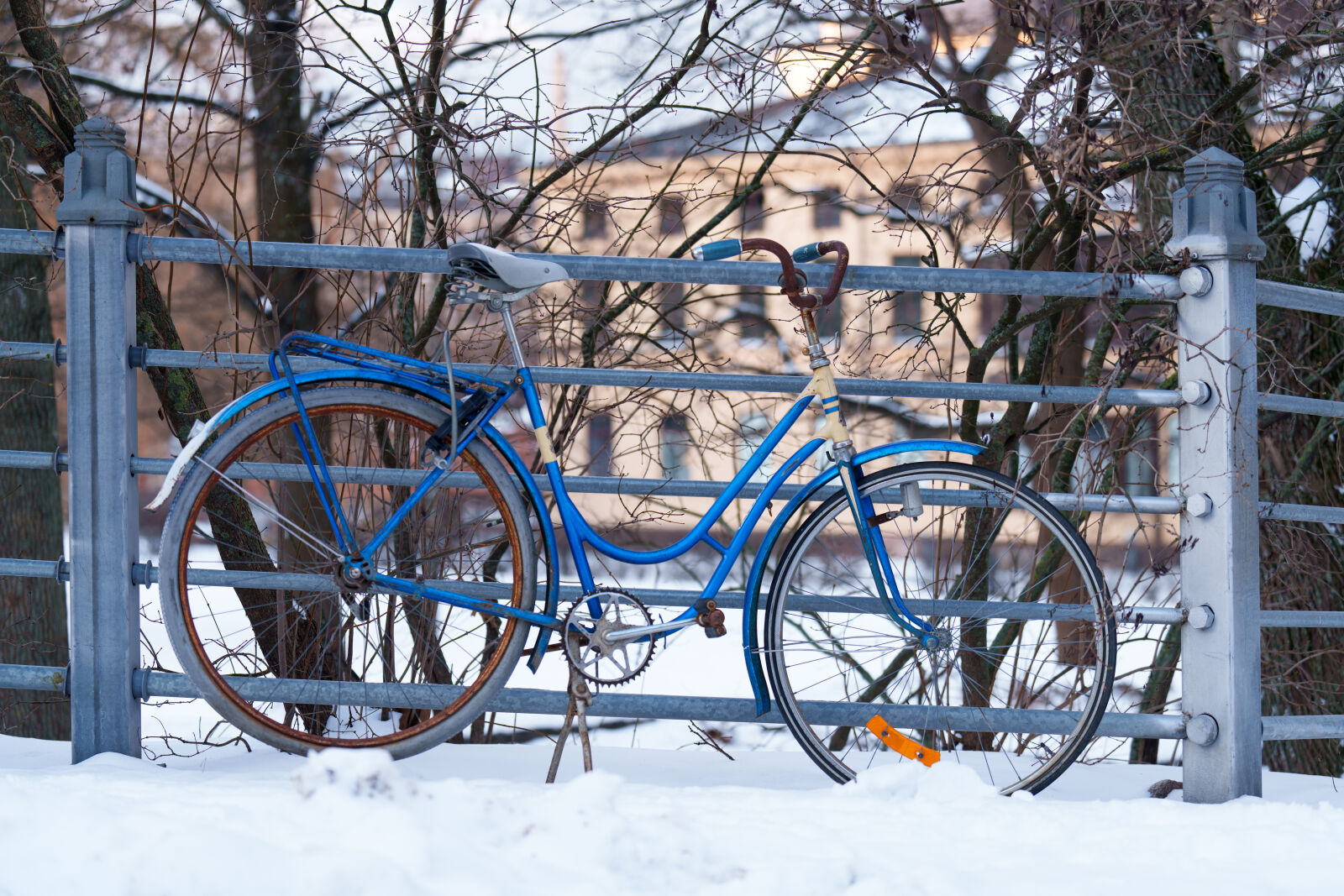 Sony a7R V sample photo. Old bicycle parking photography